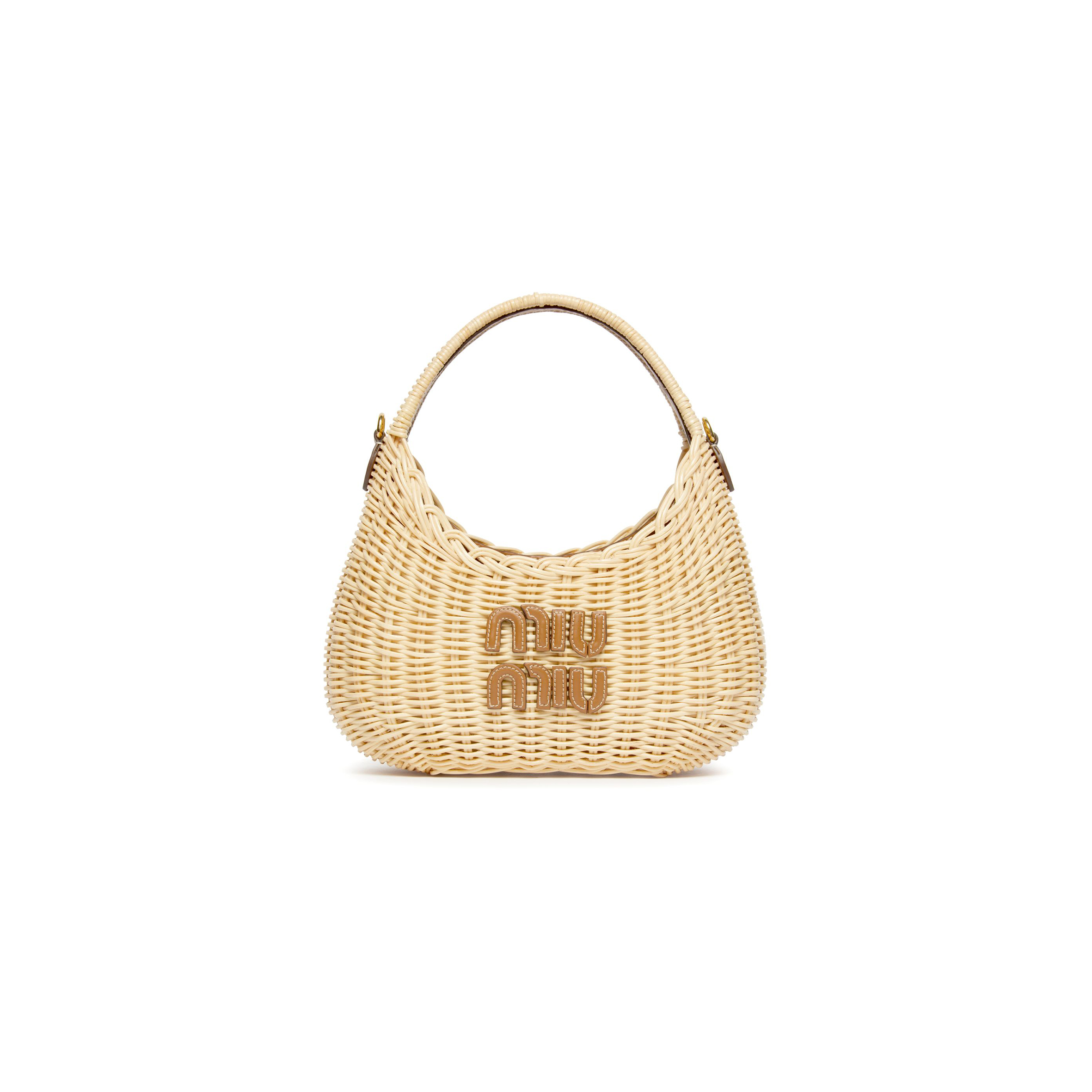 MIU MIU WANDER RATTAN BASKET BAG 5BC125 (20*17*6cm)